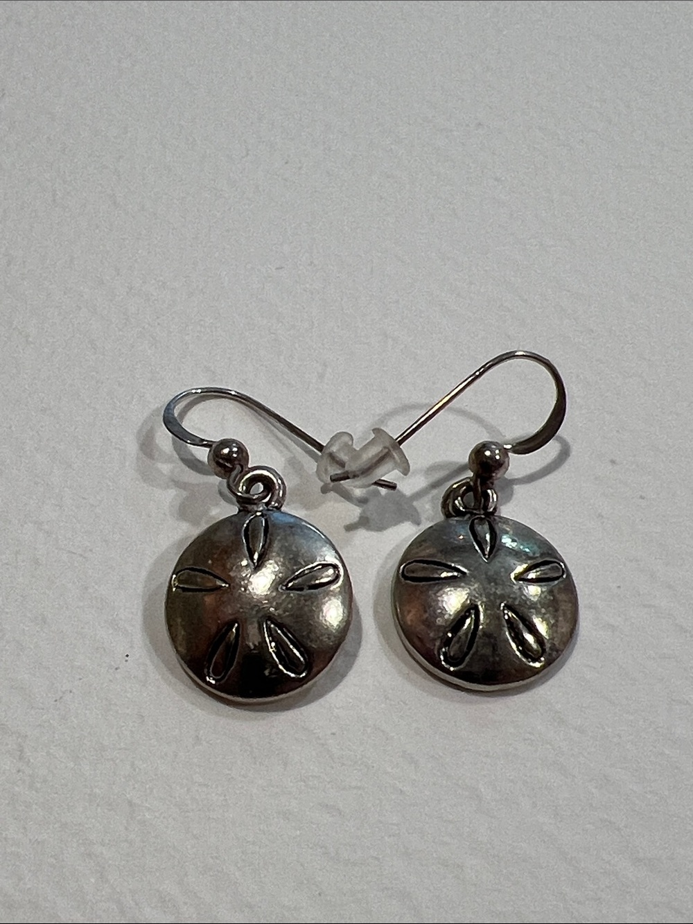 Sterling Silver Sand Dollar Drop Earrings